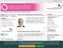 Tablet Screenshot of comprovcomunicazioni-bz.org